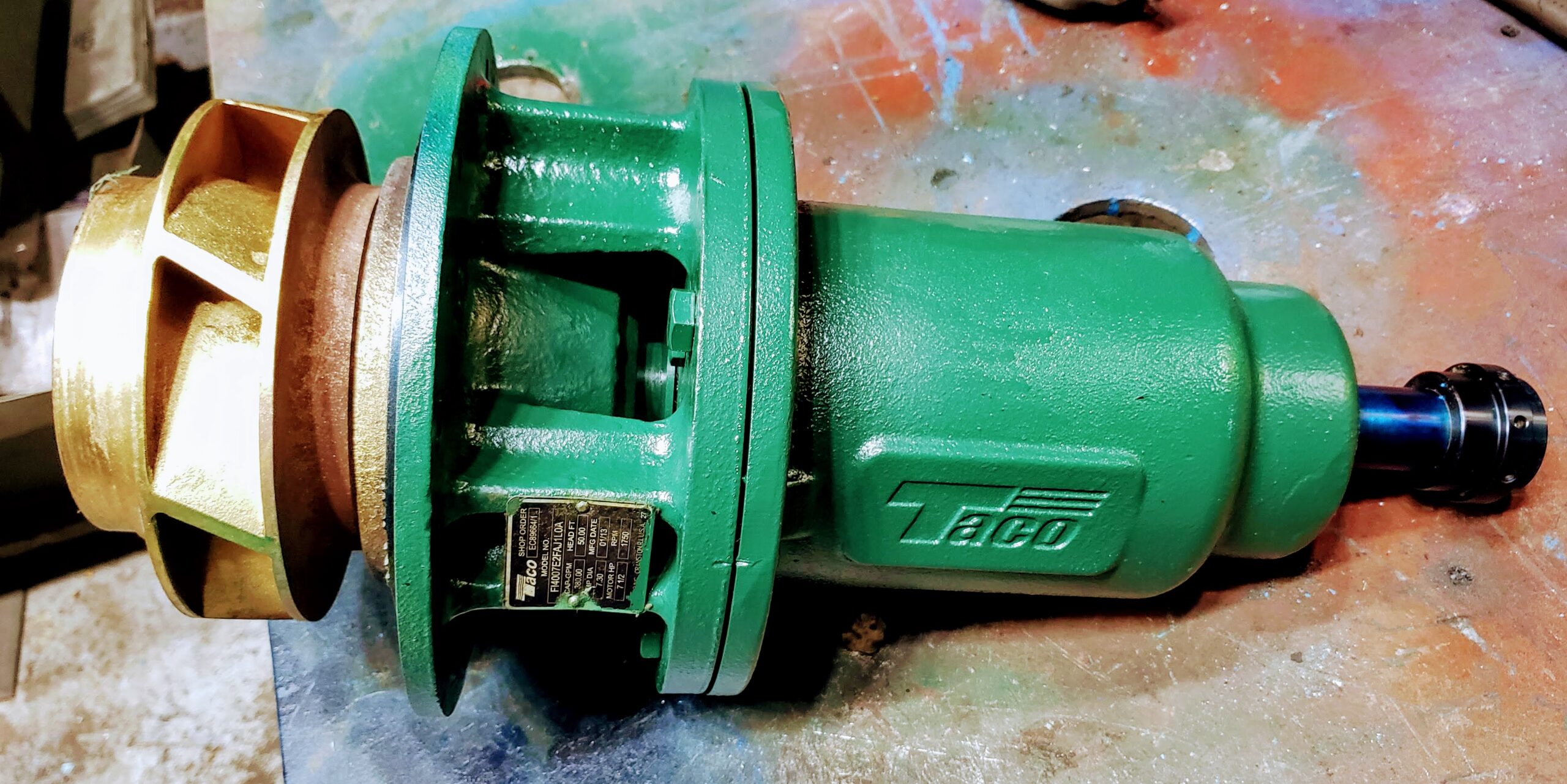 Industrial fire pump motor rebuild at A2Z Pump Repair facility in Brooklyn New York